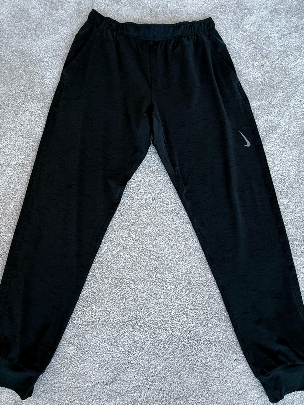 Nike Yoga Dri-FIT Black Jogger Pants | Athletic Training Lounge Pants - L